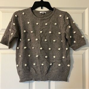 Polagram Gray Sweater with White Dots
